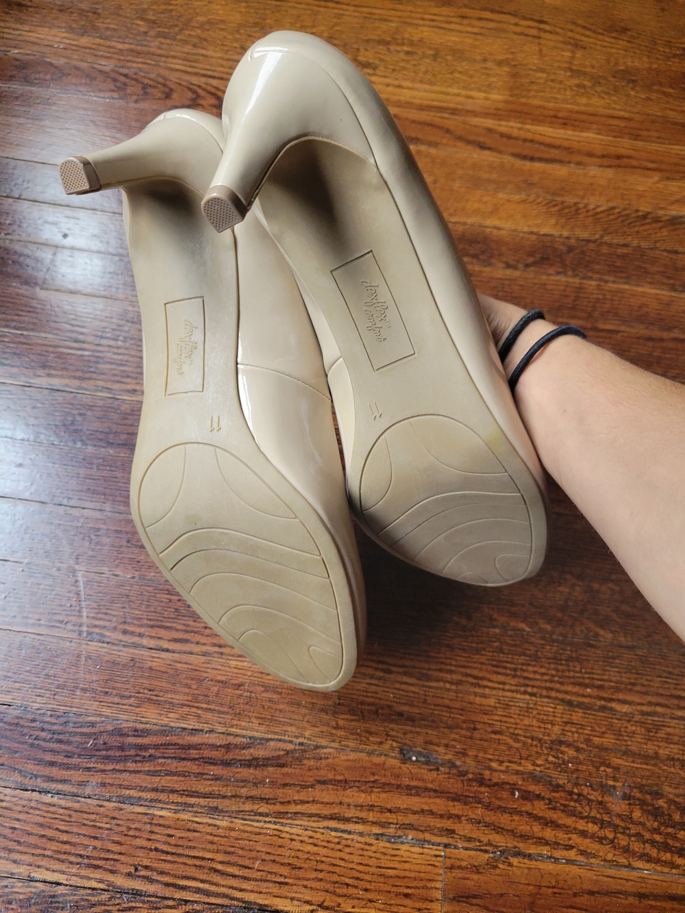 Dexflex Comfort Women's Shoes Beige Faux Patent Classic Pump 3" Heel Size 11 - Picture 6 of 16